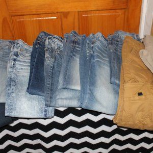 Variety of Boys jeans. Buckle/Wrangler/Levis Size 14-16  with adjustable waist.